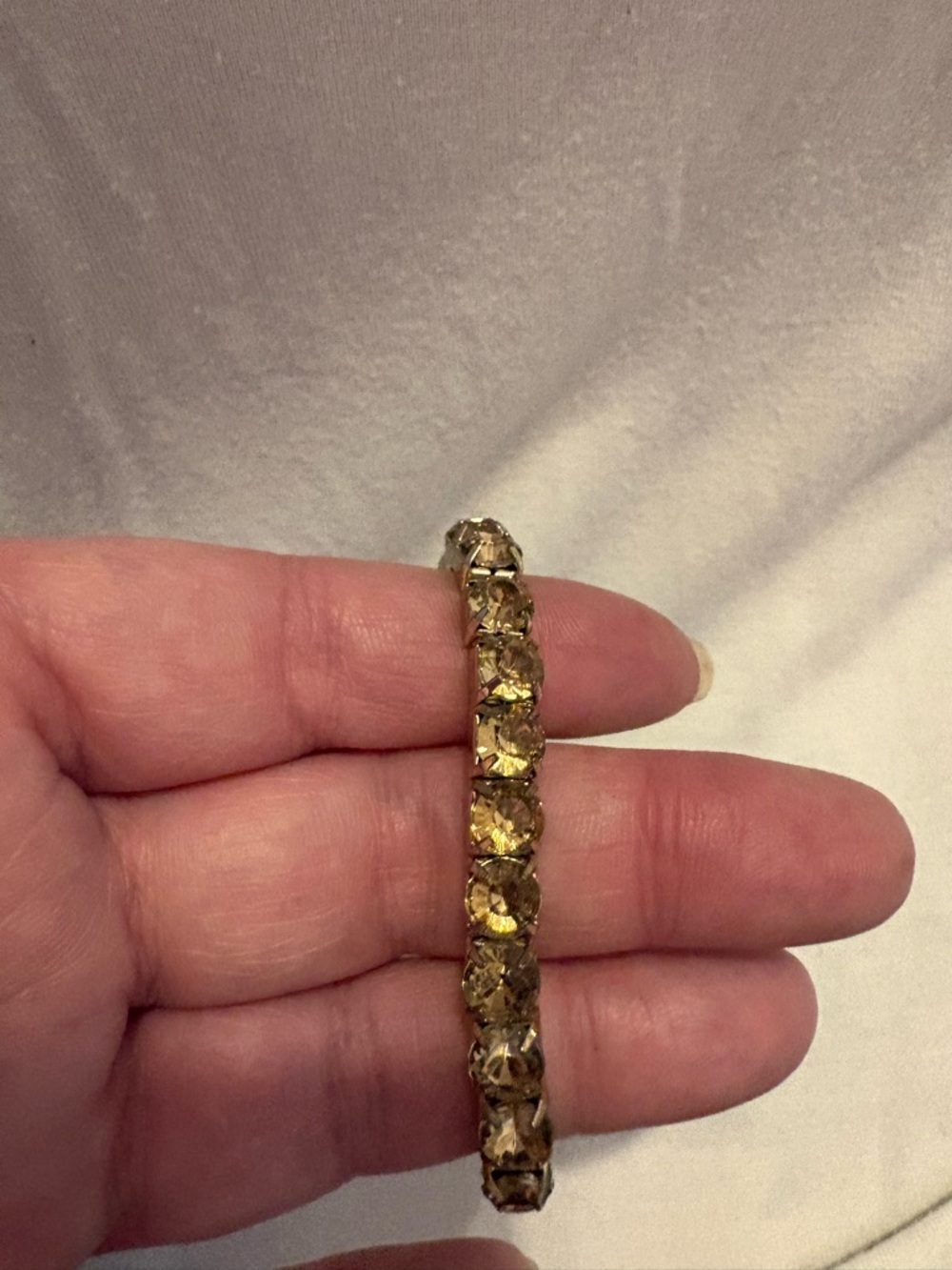 Yellow Crystal Tennis Bracelet
